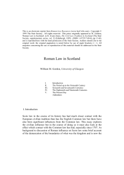 Roman Law in Scotland