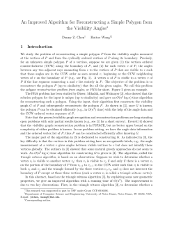 An Improved Algorithm for Reconstructing a