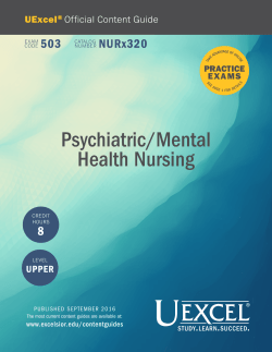 Psychiatric/Mental Health Nursing - MyExcelsior