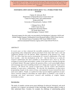 Fostering Open-Source Research Via a World