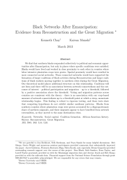 Black Networks After Emancipation: Evidence from