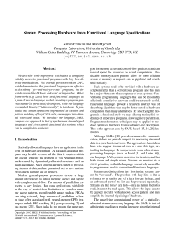 Stream Processing Hardware from Functional Language