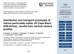 Distribution and transport processes of marine particles