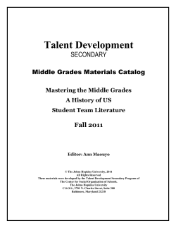 Talent Development Secondary