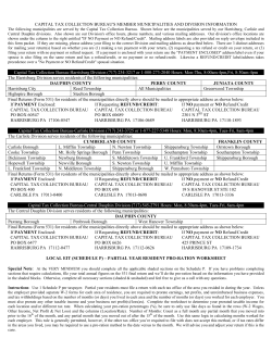 GENERAL INFORMATION FOR FILING FORM 531, LOCAL