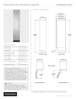 zif180nbkii/npkii monogram 18" integrated freezer