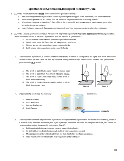 Spontaneous Generation/Biological Hierarchy Quiz