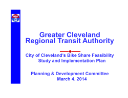 City of Cleveland Bike Share Study