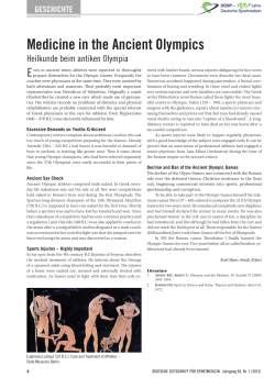 medicine in the Ancient olympics