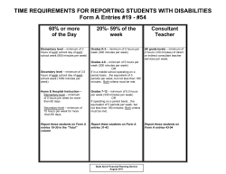 Time Requirements for Reporting Students with