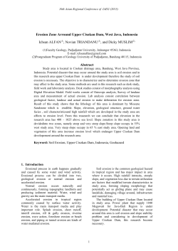 Erosion Zone Arround Upper Cisokan Dam, West Java, Indonesia