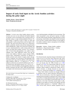 Impact of early food input on the Arctic benthos activities during the