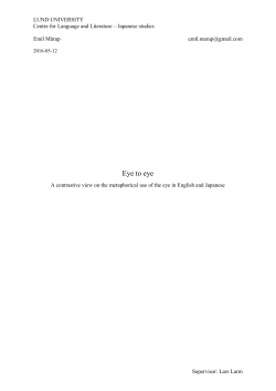 Eye to eye - Lund University Publications