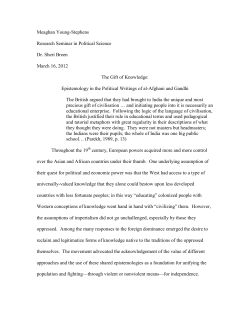 Epistemology in the Political Writings of al