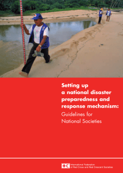 Setting up a national disaster preparedness and response