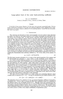 Large-sphere limit of the radar back-scattering coefficient