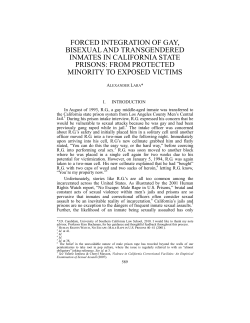 forced integration of gay, bisexual and transgendered inmates in