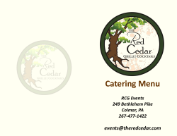Catering Menu - Red Cedar Grille