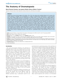 The Anatomy of Onomatopoeia - Dynamical Systems Lab Homepage