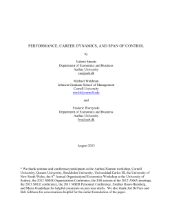 performance, career dynamics, and span of control