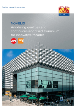 NOVELIS Anodising qualities and continuous