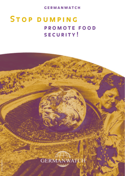 Stop Dumping - Promote Food Security!