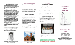 Our Wedding Brochure - First Congregational Church of Detroit