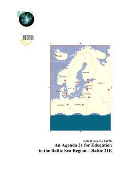 An Agenda 21 for Education in the Baltic Sea Region &ndash; Baltic