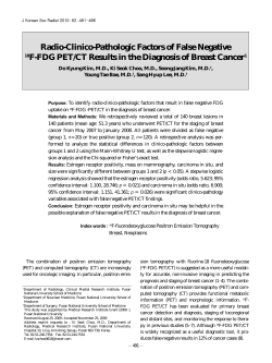Radio-Clinico-Pathologic Factors of False Negative 18F