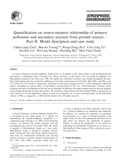 Quantification on source/receptor relationship of primary pollutants