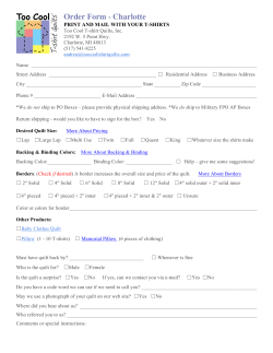 Order Form - Charlotte