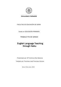 English Language Teaching through Haiku