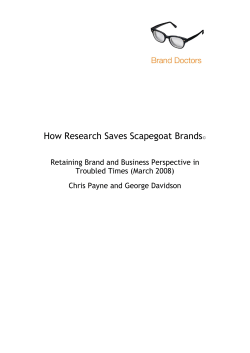 How Research Saves Scapegoat Brands