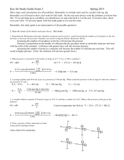 Key for Study Guide Exam 2 Spring 2015