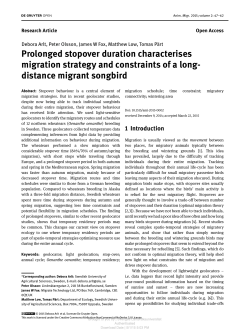 Prolonged stopover duration characterises migration strategy and