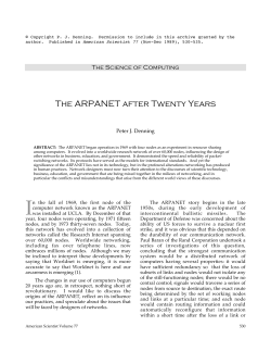 The ARPANET After Twenty Years (Peter J. Denning, American