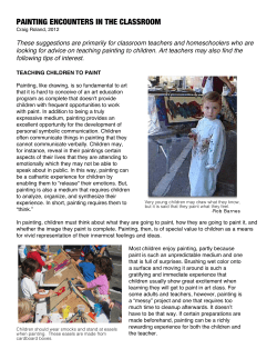 painting encounters in the classroom