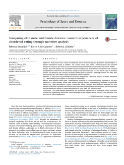Comparing elite male and female distance runner`s experiences of
