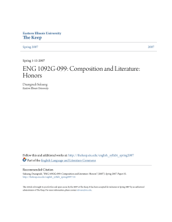 ENG 1092G-099: Composition and Literature - The Keep