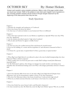 October Sky Study Questions