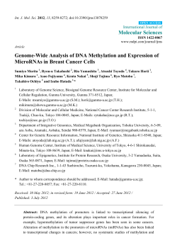 Genome-Wide Analysis of DNA Methylation and Expression of