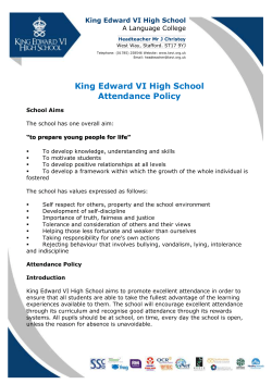 King Edward VI High School Attendance Policy