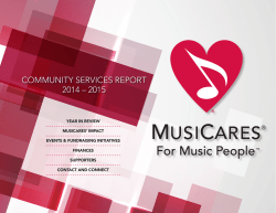 community services report 2014 &ndash; 2015