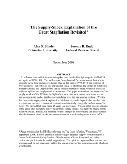 The Supply-Shock Explanation of the Great Stagflation Revisited*