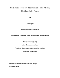 The Semiotics of Non-verbal Communication in the Attorney, Client