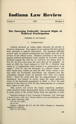 Indiana Law Review - Open Access Journals at IUPUI
