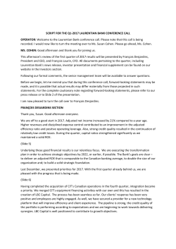 Q1 - Banque Laurentienne