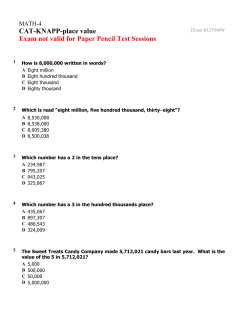 MATH-4 Exam [E-2Y888W] CAT-KNAPP