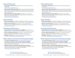 General Resources Smart Growth Training and Education Water