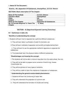 Separation of Subs (6th)